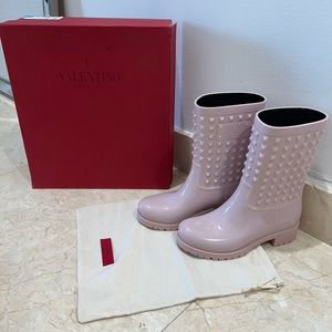Brand New Valentino Blush Rainboots! never worn!